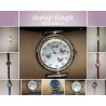 Orologio da donna Didofà con cinturino in pelle, cassa in lega di metallo, lunetta con cristalli, fibbia in acciaio e movimento