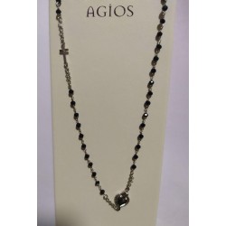 Collana in argento 925 da donna rosario 47 cm