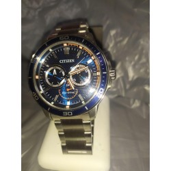 Orologio in acciaio con vetro minerale con quadrante nero cassa 46mm impermeabile 10BAR by CITIZEN Mod.BU2040-56E