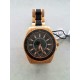 Orologio unisex GUESS COLLECTION cinturino in acciaio rosè e nero cassa rotonda swiss made mod.I47001L1
