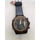 Orologio uomo GUESS chrono cinturino in pelle nera cassa tonda in acciaio nero mod.W18542G2