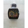 Orologio uomo GUESS cinturino in pelle nera cassa in acciaio nero rettangolare con doppia ora mod.85521G1