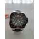 Orologio uomo GUESS cinturino nero in pelle cassa quadrata con ghiera in plastica nera mod.W17526G1