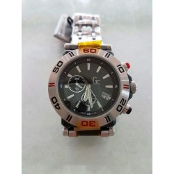 Orologio uomo GUESS COLLECTION chrono in acciaio cassa tonda fondo fibra di carbonio swiss made mod.I44500G1