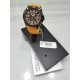 Orologio uomo VAGARY con cinturino in gomma arancione e cassa in acciaio nero mod.IB6-442-50