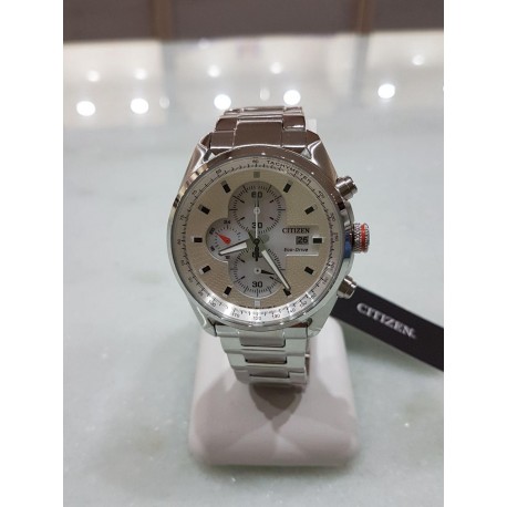 Orologio uomo CITIZEN mod.CA0360-58A chrono fondo grigio eco drive in acciaio
