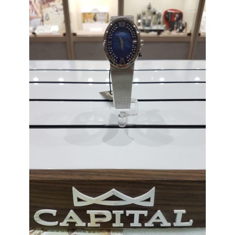 Orologio donna CAPITAL in acciaio cinturino Milano cassa ovale con strass mod.AX8047*OZ